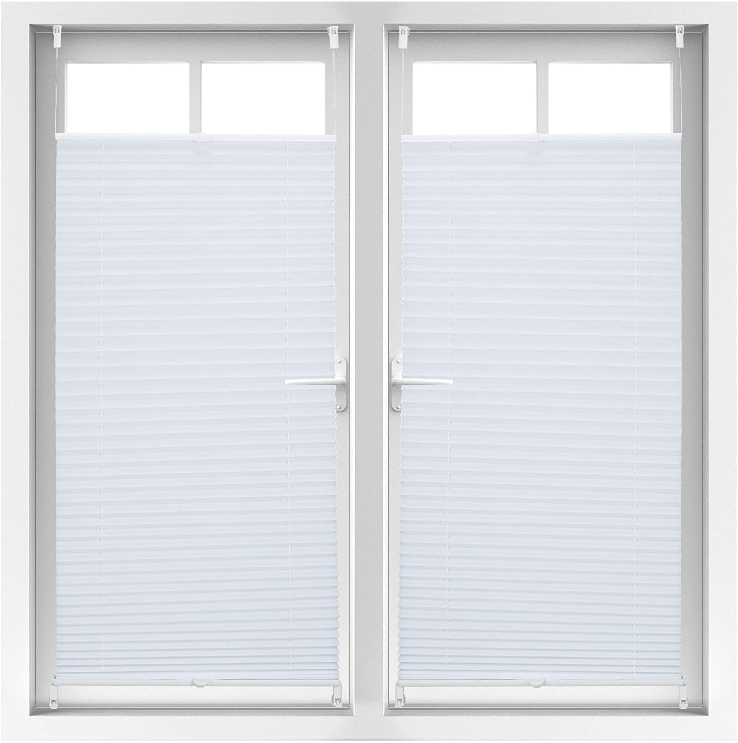 2X Pleated Blind Klemmfix Without Drilling, For Gluing Folding Blind Blind 