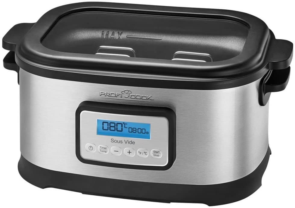 Profi Cook SV - 1112 ProfiCook Sous Vide - Slow Cooker and Vacuum for Kitchen Cooking at Low Temperature 8.5 L 520 W Grey / Black [Energy Class a] 8.5 Litres, Single