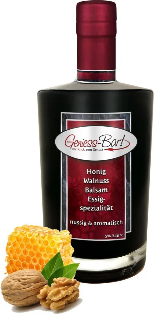 Honey Walnut Balsamic Vinegar - Specialty 0.35L balsamic, nutty and mild! 5% acidity