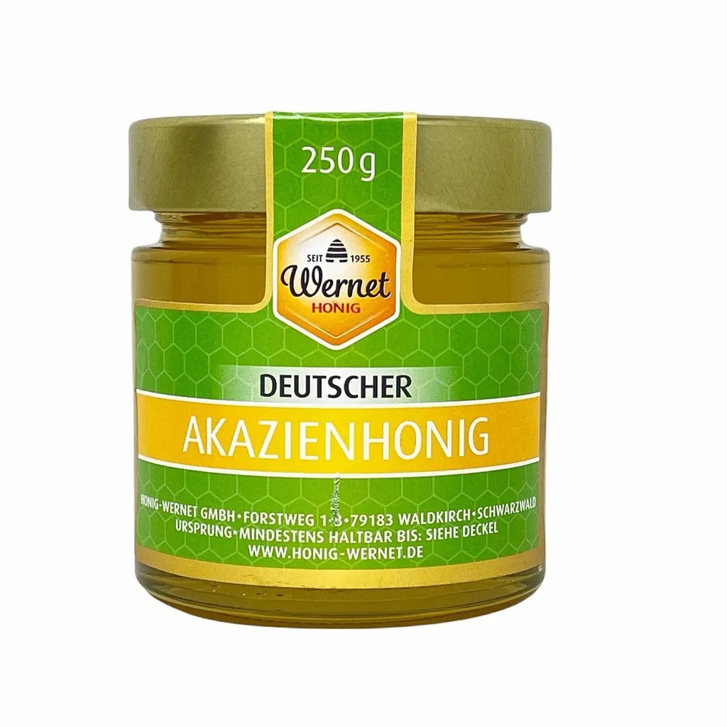 Honig Wernet Deutscher Akazienhonig  – Schwarzwälder Imkerhonig im 250g Glas