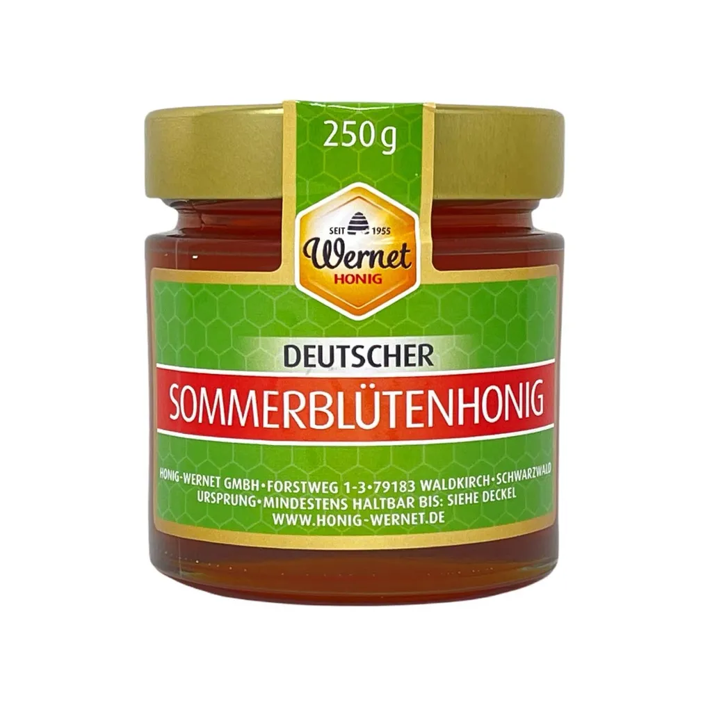 Honig Wernet Traditionsimker im Schwarzwald Deutscher Sommerblütenhonig 250g Glas