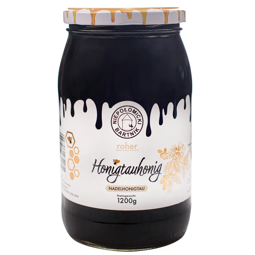 Honeydew honey 1200g raw and fresh, fir honey, honey from coniferous trees, from the beekeeping
