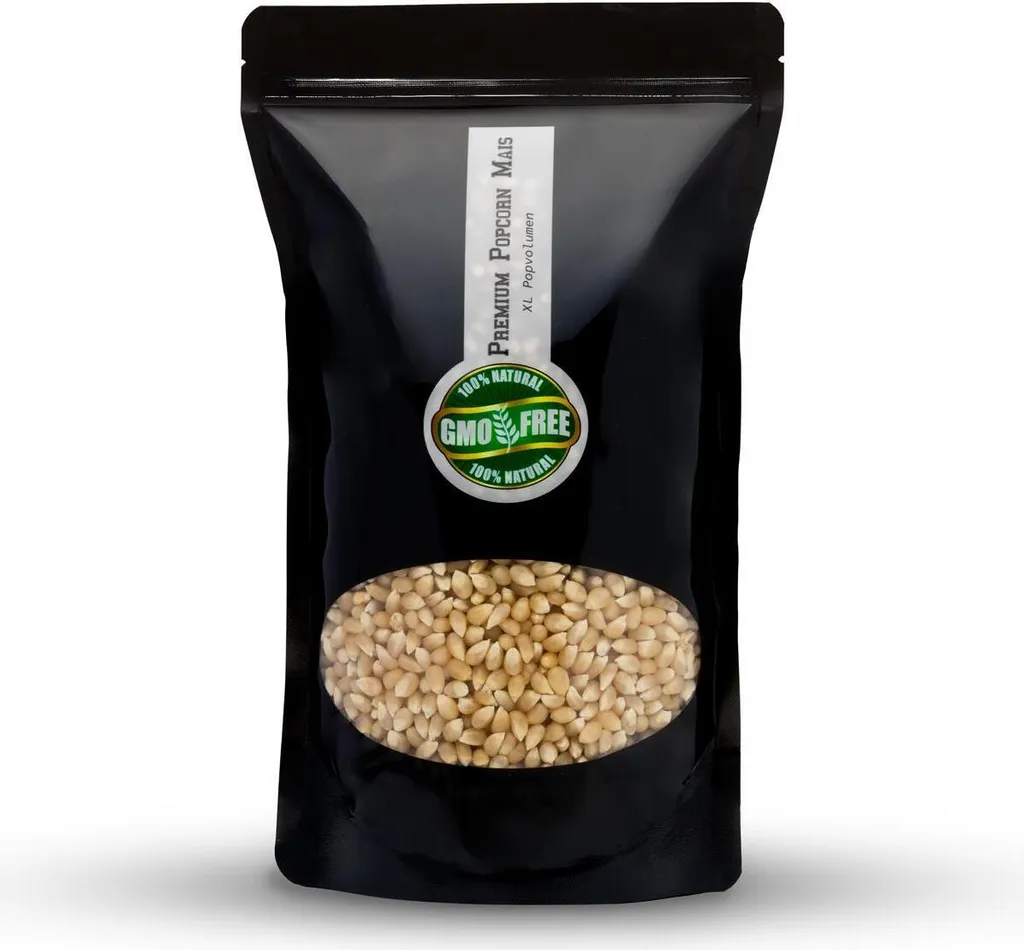 Hopser Funfood Gourmet White Popcorn 1 kg Fluffy, snow-white flakes