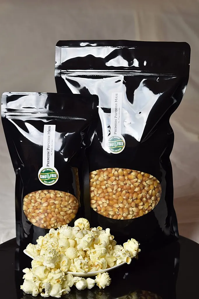 Hopser Funfood Premium Popcorn 1 kg aroma-protected packaging, large flakes, GMO-free, perfect for finishing