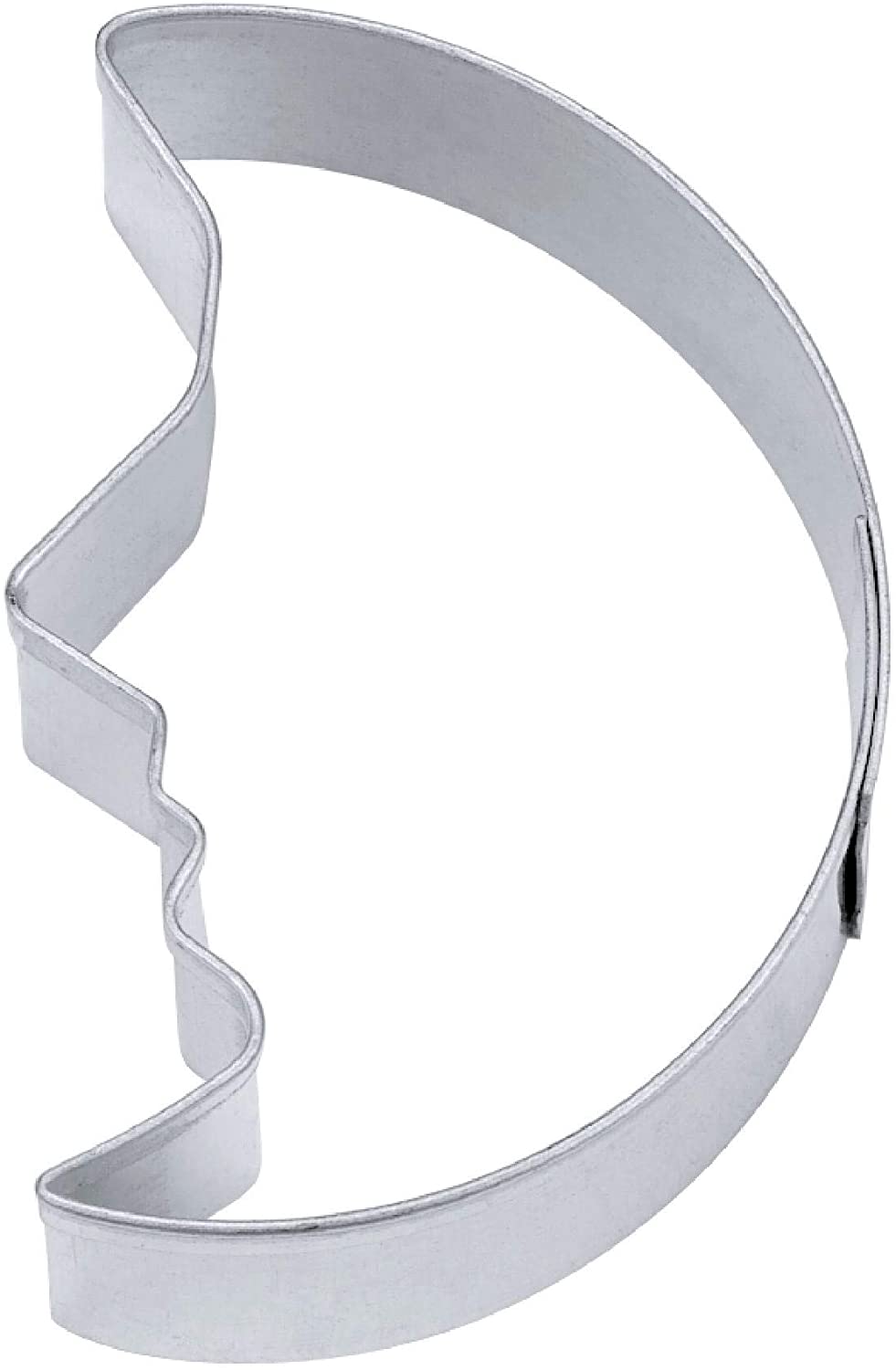 Staedter House Cookie Cutter Moon with Face, Silver,, Silver, 5,5 cm