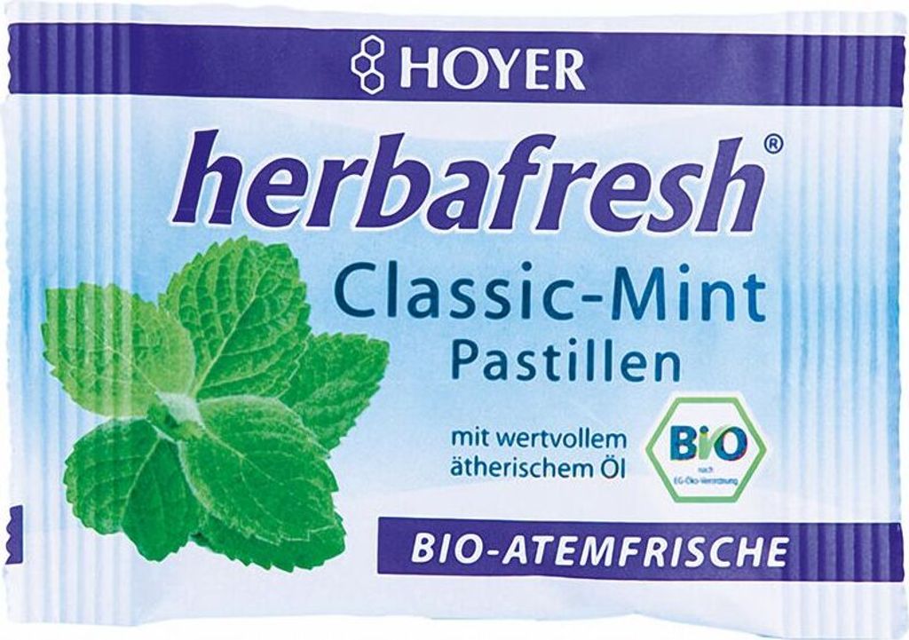 HOYER herbafresh Classic Mint Pastillen -- 17g x 12  - 12er Pack VPE
