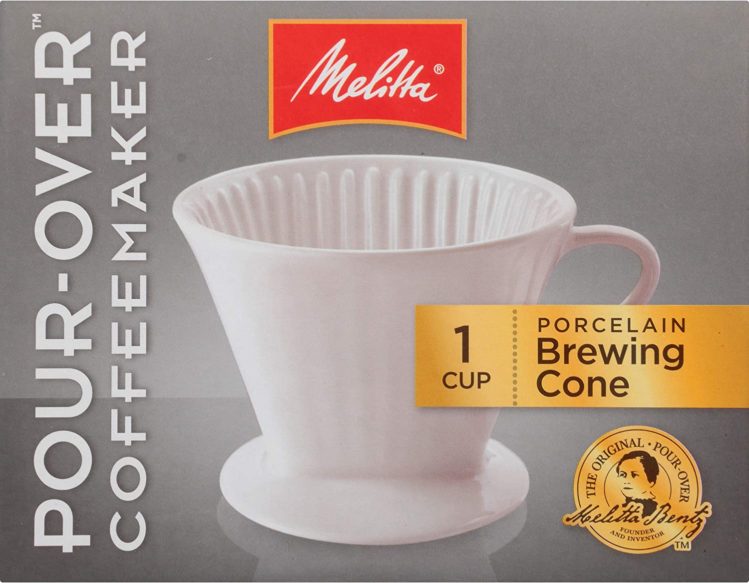 Melitta 64101 Porcelain # 2 Cone Brewer, White