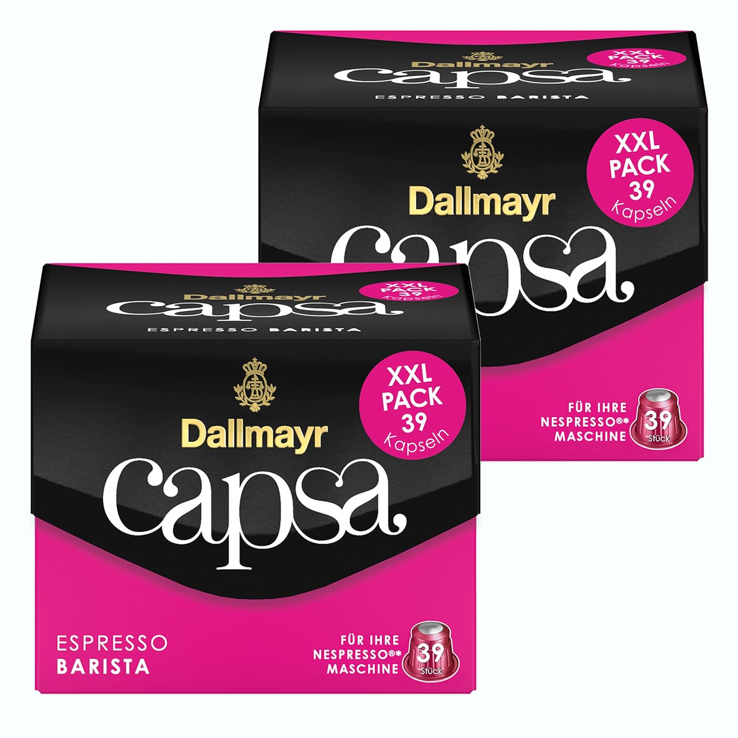 Dallmayr Capsa Espresso Barista XXL, Nespresso Compatible Capsule, Roasted Coffee, 78 Capsules of 5.6 g