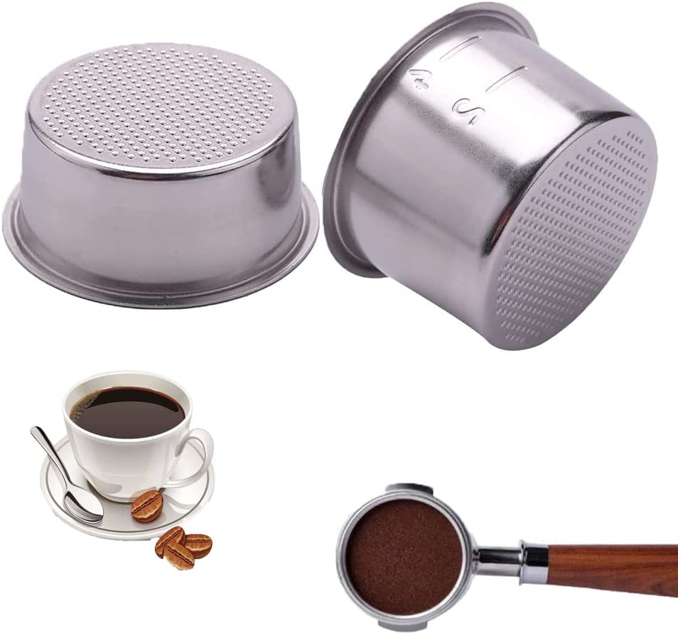 Smallterm 51 mm 2/4 Cup Filter Replacement Filter Basket for Coffee Bottomless Sieve Support for Espresso Machines Parts