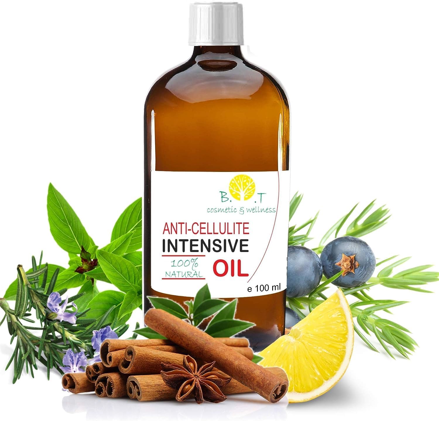 100% Natural Anti Cellulite Oil 100 ml Massage Oil, Cellulite Massager. Penetrate 6 Times Better Than Cellulite Cream. With Essential Oils. Firming Body Oil