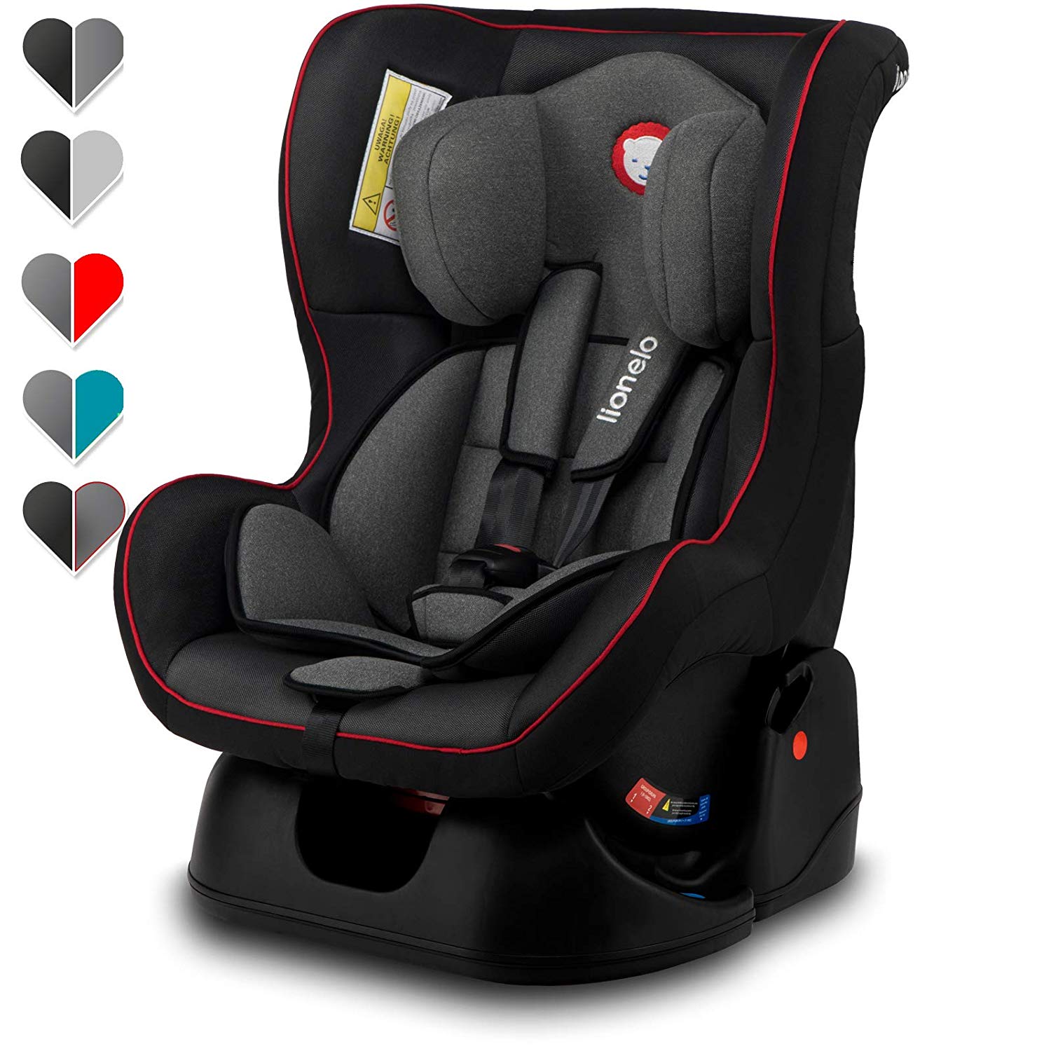 Lionelo Liam Plus Child Seat from Birth 0 to 18 kg Car Seat Group 0 1 to and against the direction of travel adjustment of the backrest 5 point seat belts ECE R44 04.
