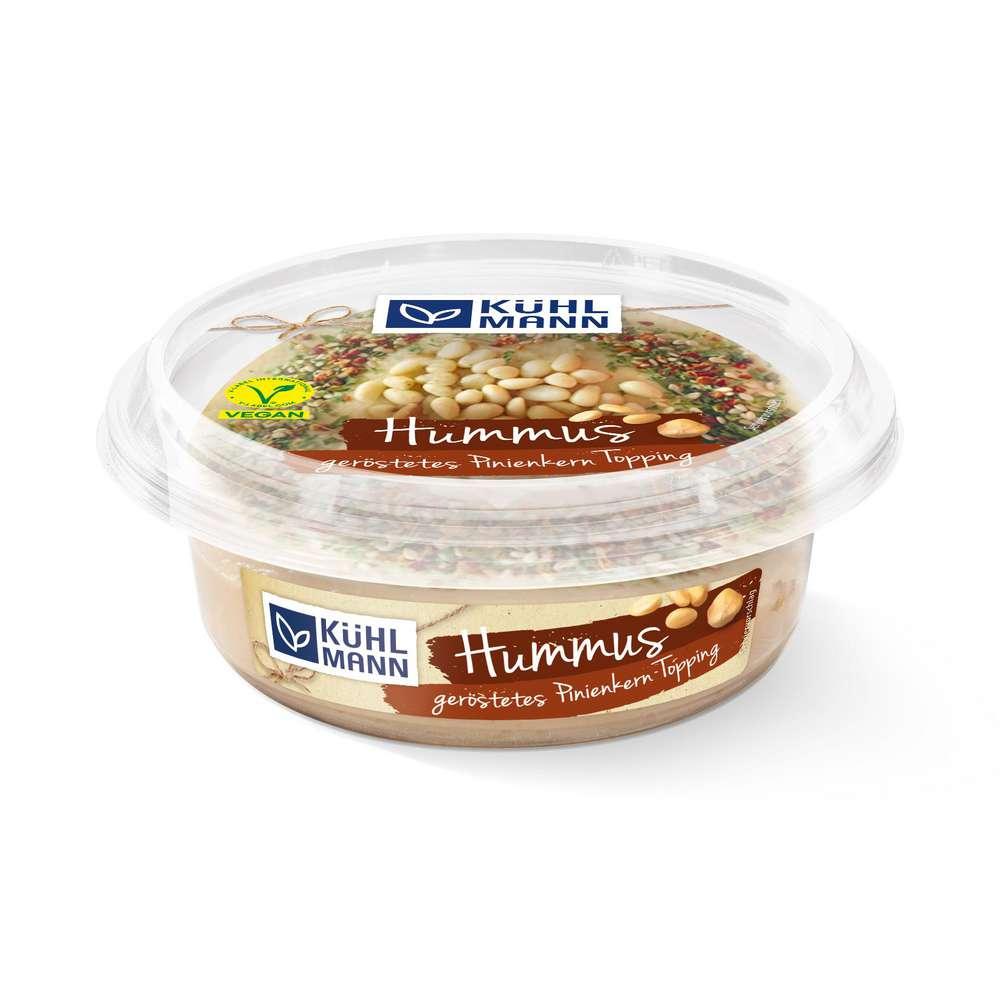 Hummus with pine nut topping