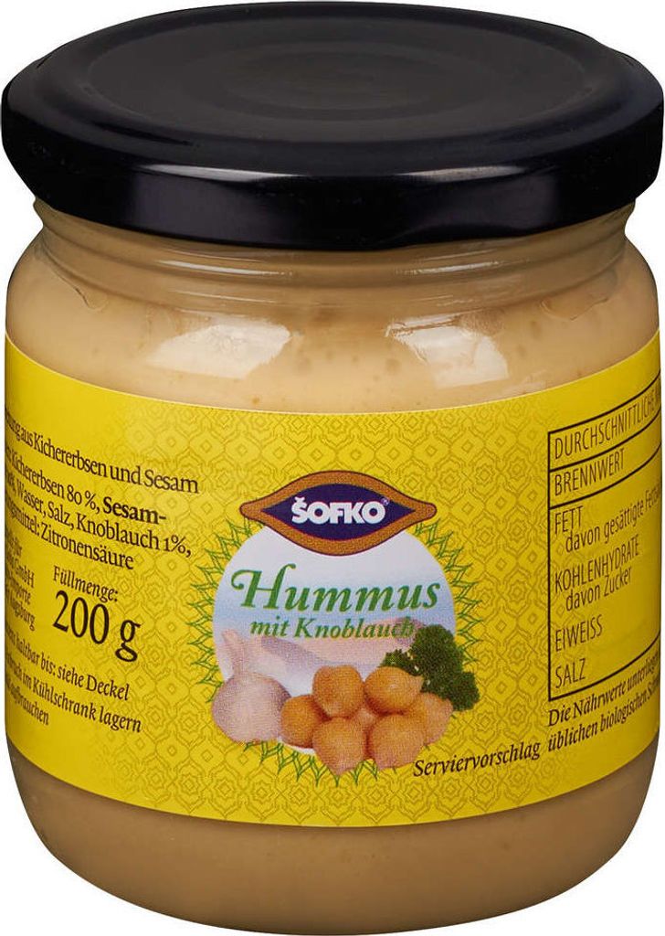 Hummus Sofko mit Knoblauch 200g