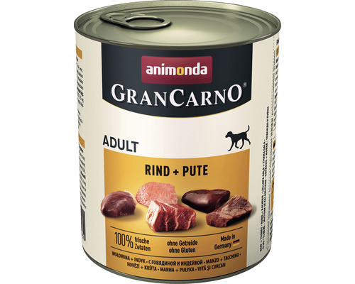 Wet dog food animonda Gran Carno Adult Beef & Turkey 800 g