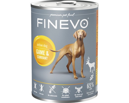 Wet dog food FINEVO Active Dog Wild with currants 800 g