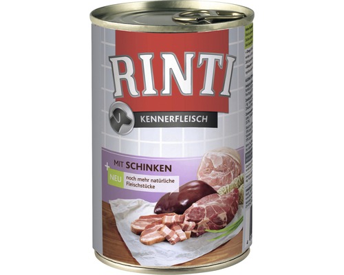 Wet dog food RINTI connoisseur meat ham 400 g grain-free