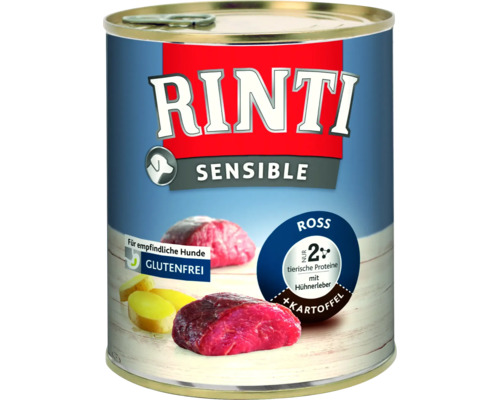 Wet dog food RINTI Sensible Ross, chicken liver, potato 800 g gluten-free
