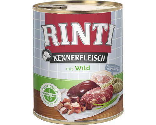 Wet dog food RINTI Wild pure 800 g