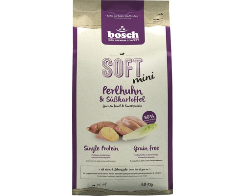 Dry dog ​​food Bosch Soft Mini Guinea Fowl & Sweet Potato 1 kg