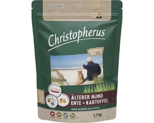 Dry dog ​​food Christ Senior Dog Duck & Potato 1.5 kg