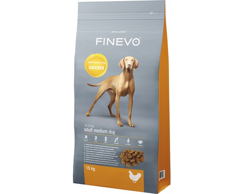Dry dog ​​food FINEVO Adult Dog M Chicken 15 kg