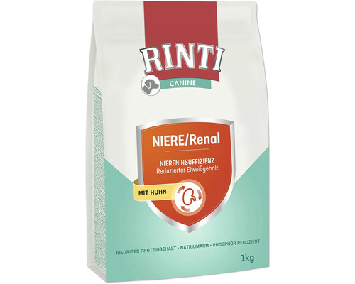 Dry dog ​​food RINTI Canine Kidney / Renal, kidney insufficiency chicken 1 kg