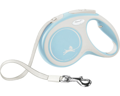 Dog leash flexi Comfort strap size. M up to 25 kg 5 m light blue