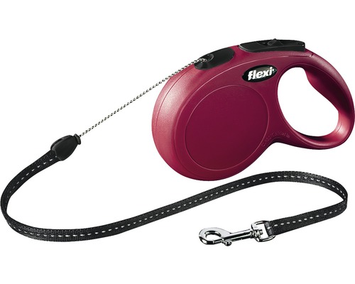 Dog leash flexi New Classic rope size. S 500 cm max. 12 kg red