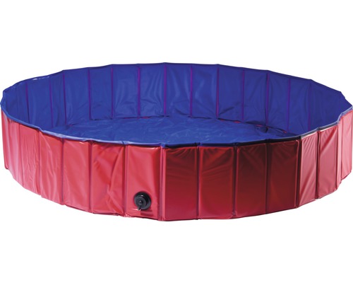 Dog pool size L Ø 160 cm red-blue