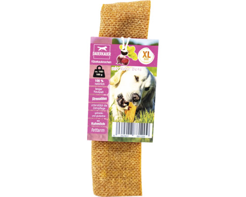 Dog snack DAUERKAUER beetroot permanent chewer XL made from milk 1 piece approx. 140-169 g, dental care, stress relief for dogs, chewing item, cheese chewing bone