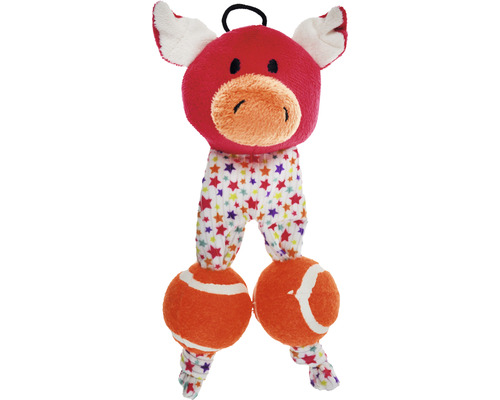 Dog toy cow or pig 20 x 10 x 5 cm random color selection