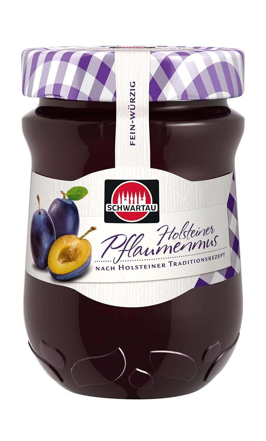 Schwartau Holsteiner Plum Puree, Pack of 8 (8 x 330 g Glass)