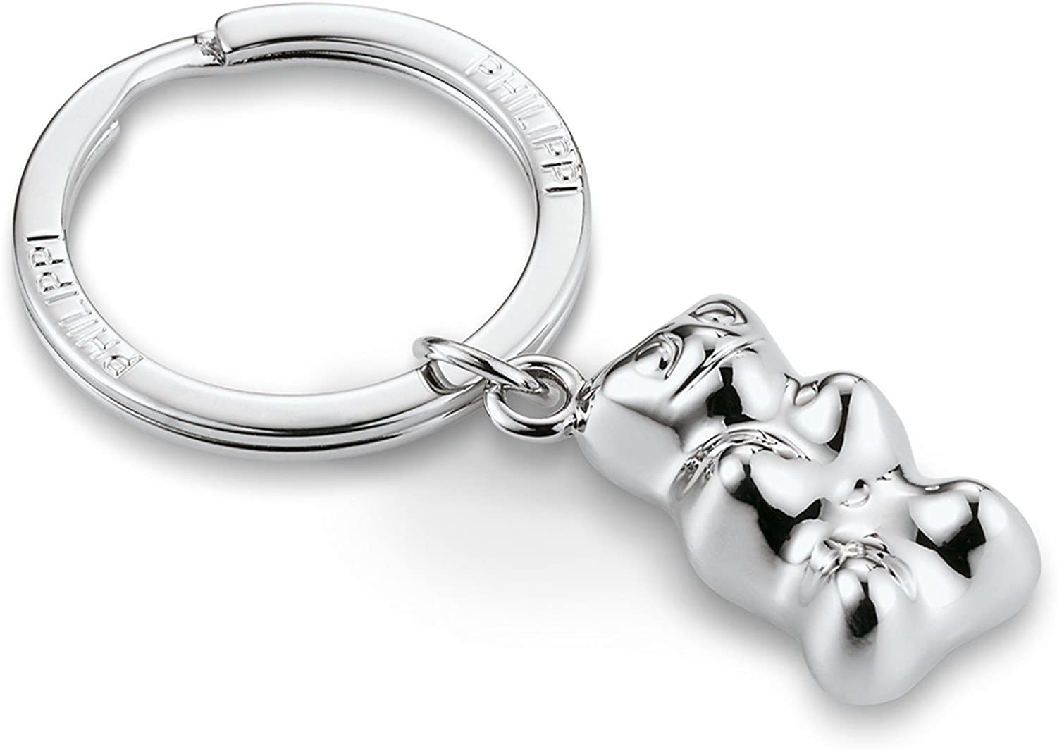 Philippi Teddy Key Ring, Polished Nickel