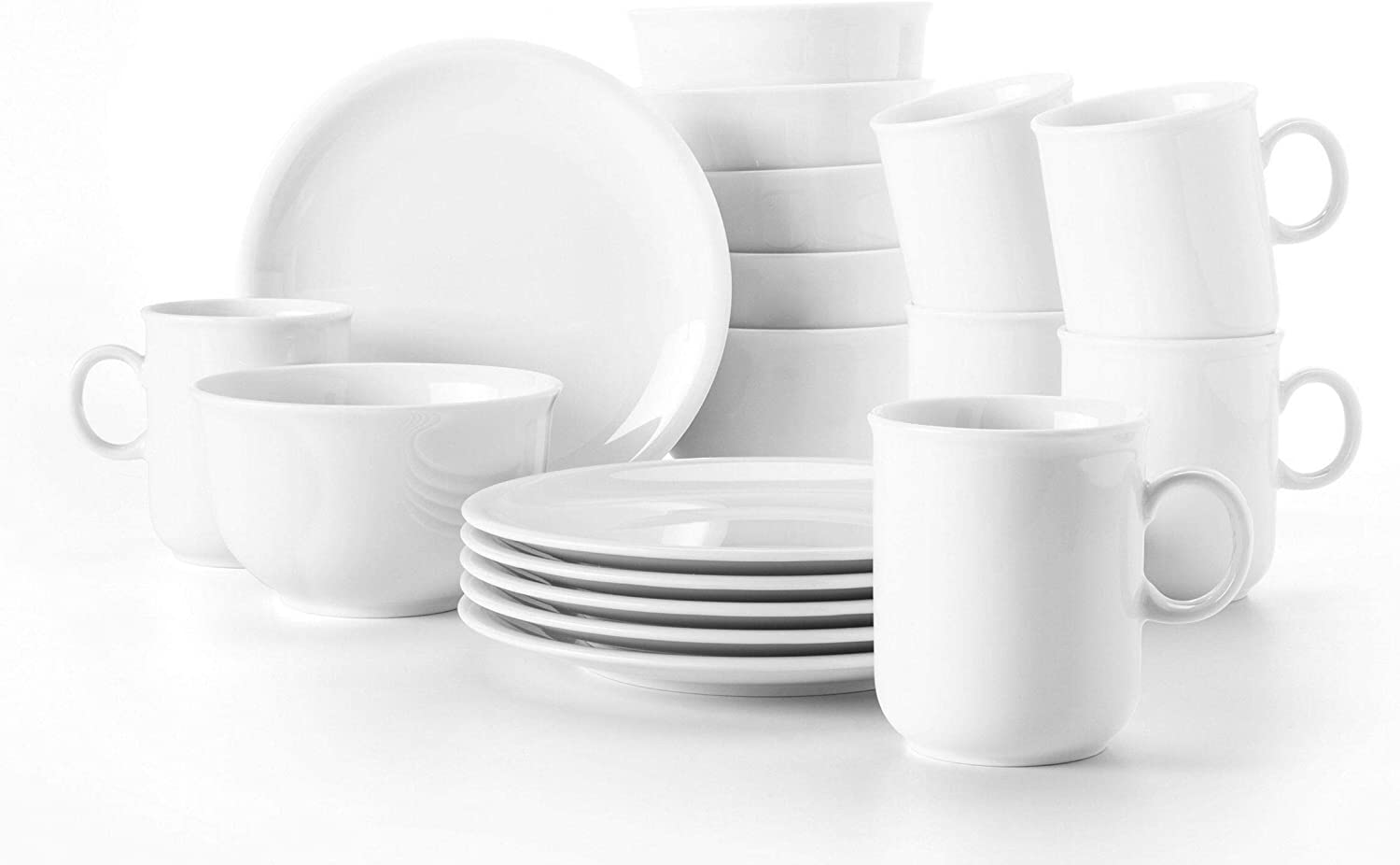 Seltmann Weiden 001.727281 Compact White Breakfast Set 18 Pieces for 6 People