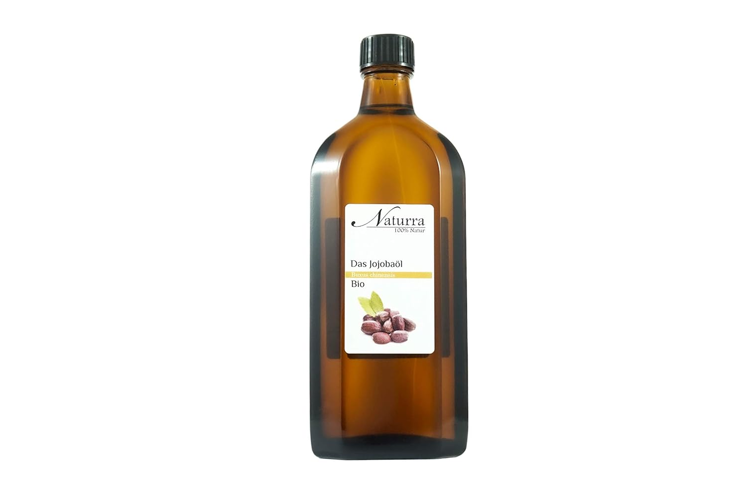 Naturra Organic Jojoba Oil Cold Pressed 250 ml Glass Unrefined Vegan Native Body Care