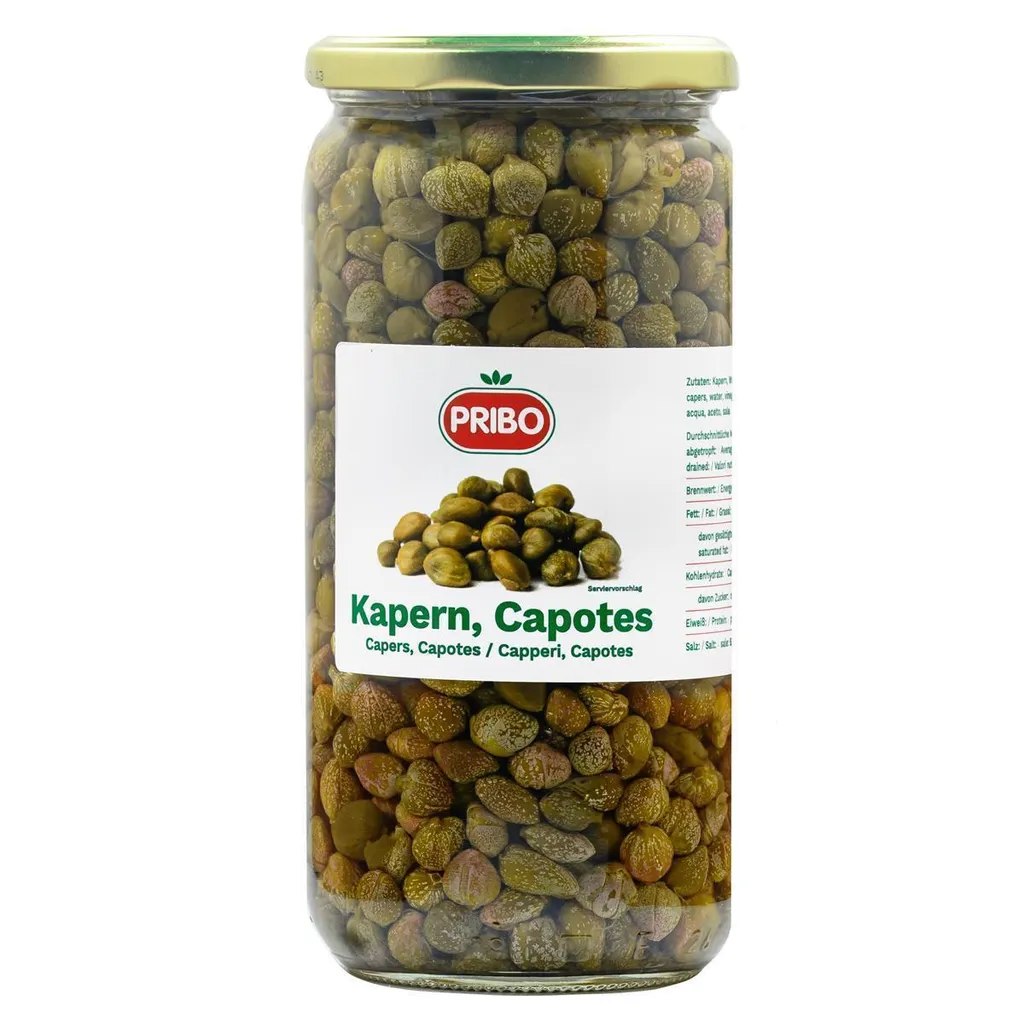 Hymor CAPERS CAPOTES 4x 500g jar pickled in salt & vinegar Capres Capperi PRIBO