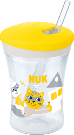 NUK Bottle Evolution Action Cup, yellow, 230ml, 1 pc