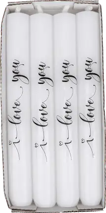 Candlestick candles \"i love you\", 4 pcs
