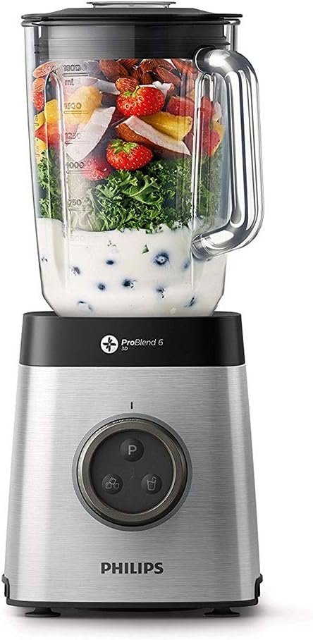 Philips HR3652/01 Blender with ProBlend Technology, Other, 1400 W, Silver