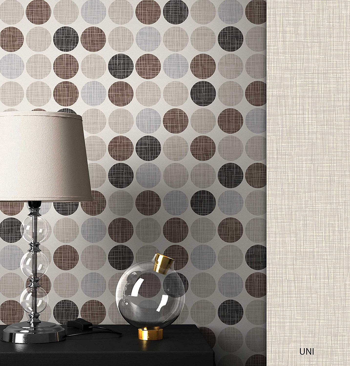 Newroom Wallpaper Graphic Beige Circles Graphic Graphic Paper Abstract With