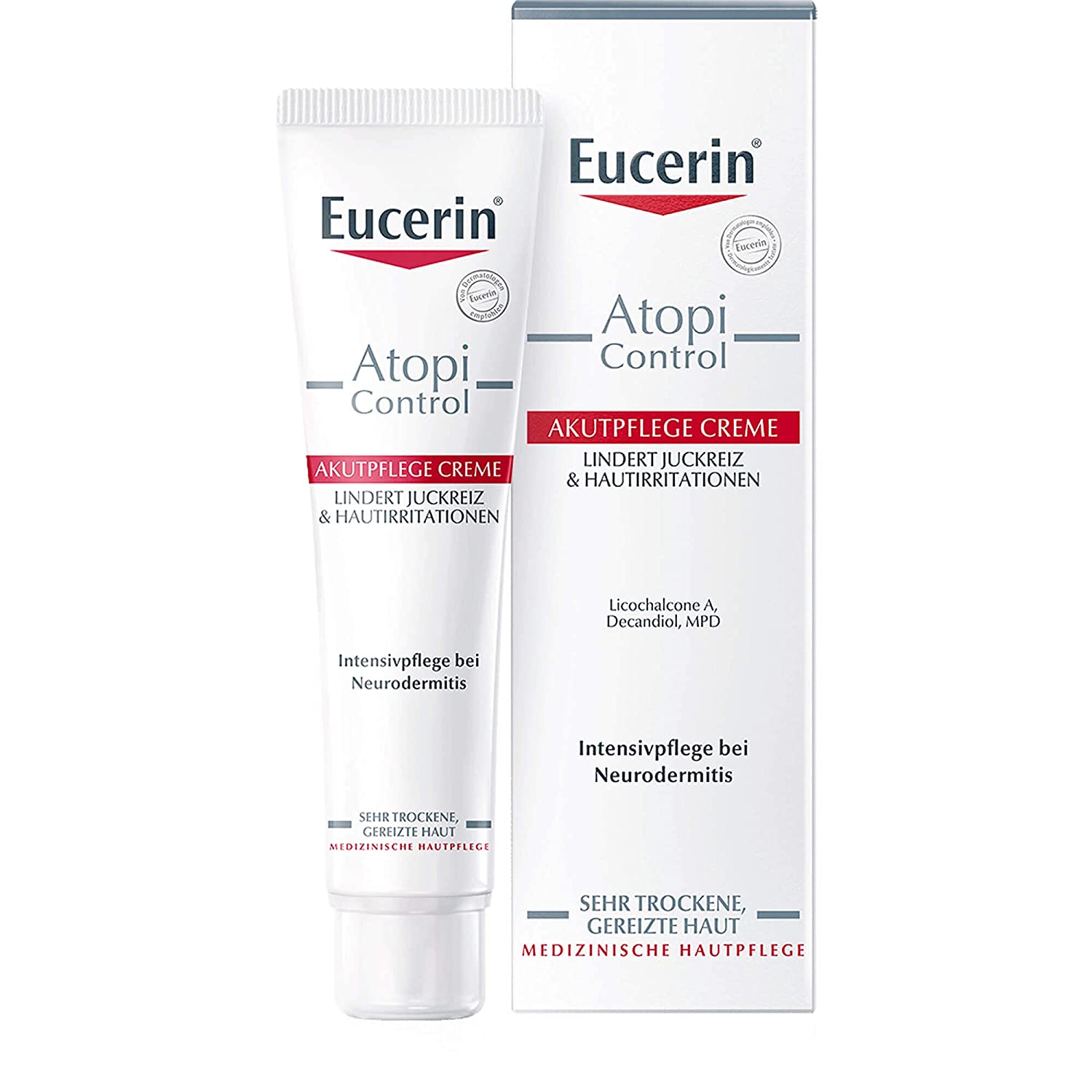 Eucerin AtopiControl Acute Cream Relieves Itching, 40 ml Cream, ‎transparent