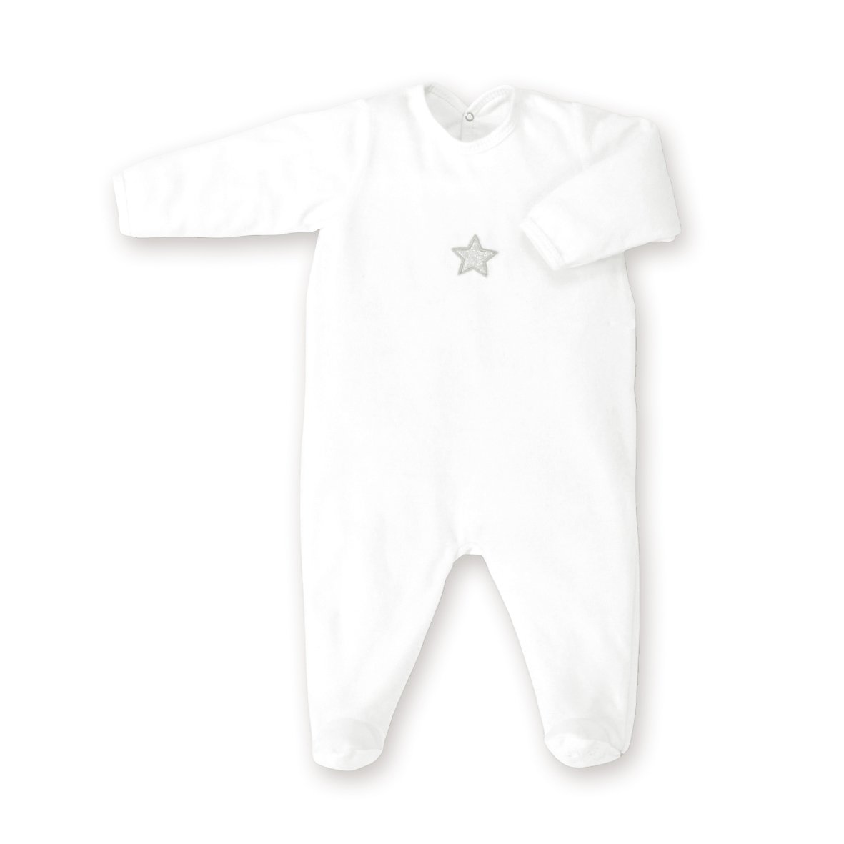 Bemini by Baby Boum 563STAR220TU Romper Sleepsuit Terry Stary Ecru 3-6 M, beige