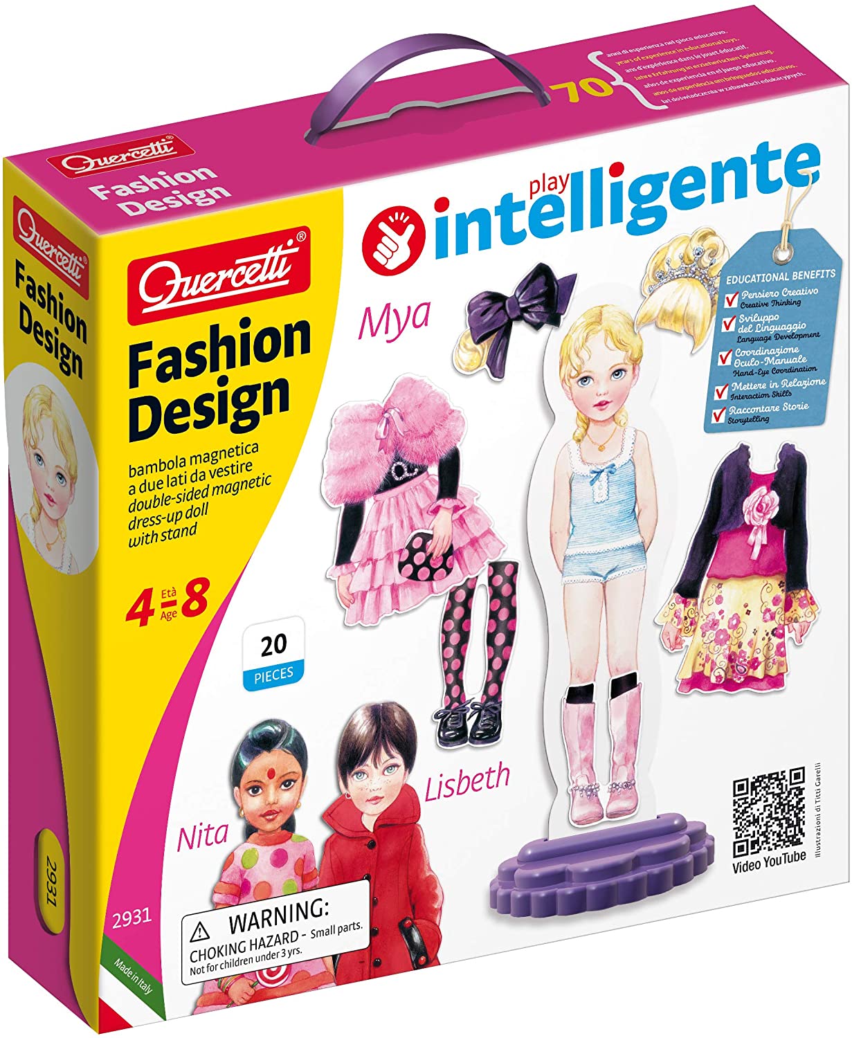 Quercetti Fashion Design 13/2931 Magnetic Doll Mya