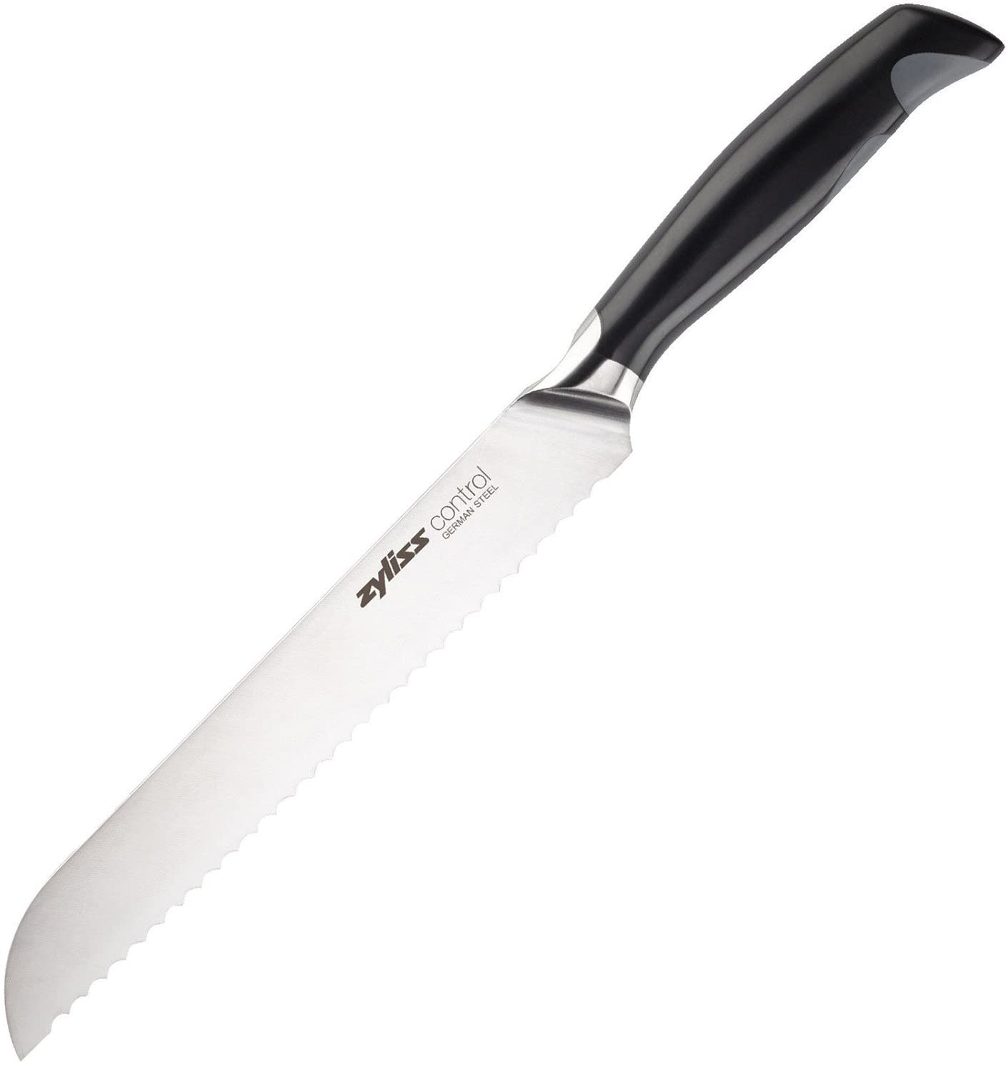 Zyliss E920178 \"Control\" Bread Knife, 20 cm Knife, Stainless Steel, Black, 36 x 3.5 x 2 cm