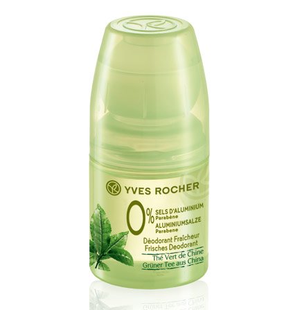 Yves Rocher Fresh Deodorant Green Tea from China Aluminium Salts, 0% parabens