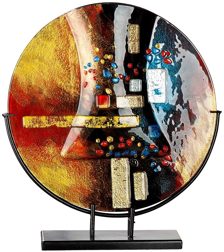 GILDE GLAS art Designer Bowl - Decorative Object Handmade Glass B 49 cm