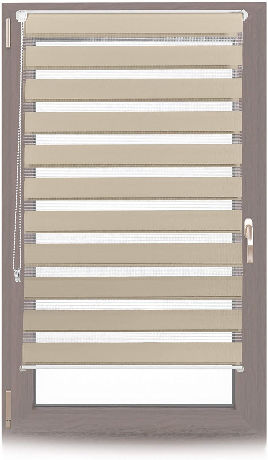 Relaxdays Double Roller Blind Klemmfix Duo Roller Blind With Stripes, Clamp