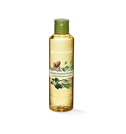 Yves Rocher Shower Oil Almond Orange Blossom Care Shower Pleasure with Relaxing Effect