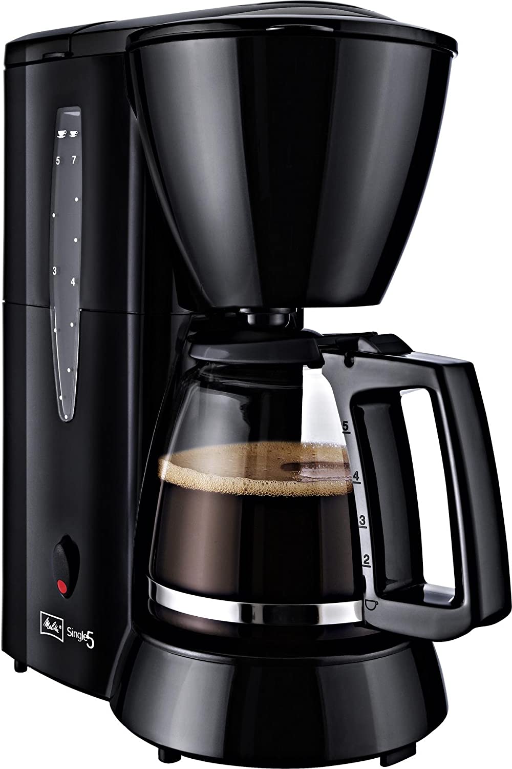 Melitta M Single5 Kaffeefiltermaschine - Glaskanne with Tassenskalierung - Tropfstopp black