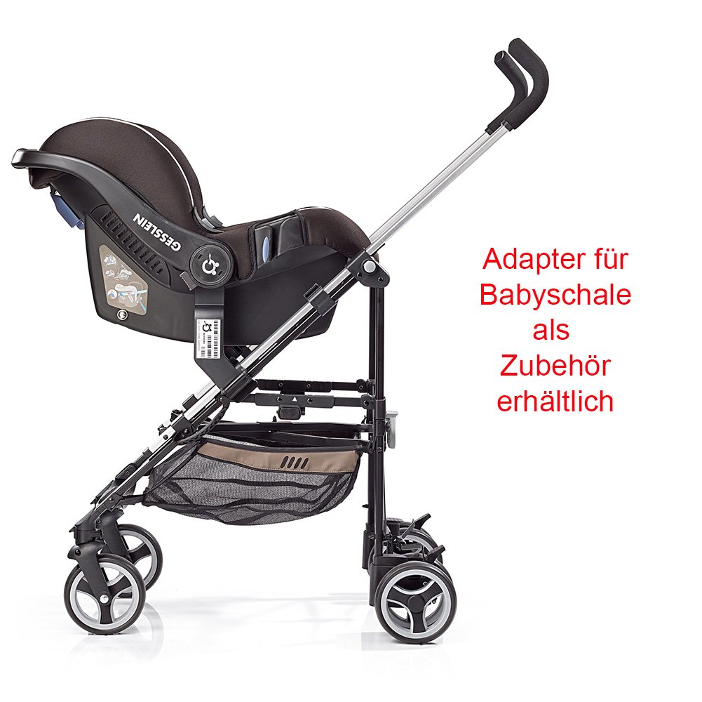 GESSLEIN S5 reverse 2+4 cappuccino, reclining buggy with reversible seat unit